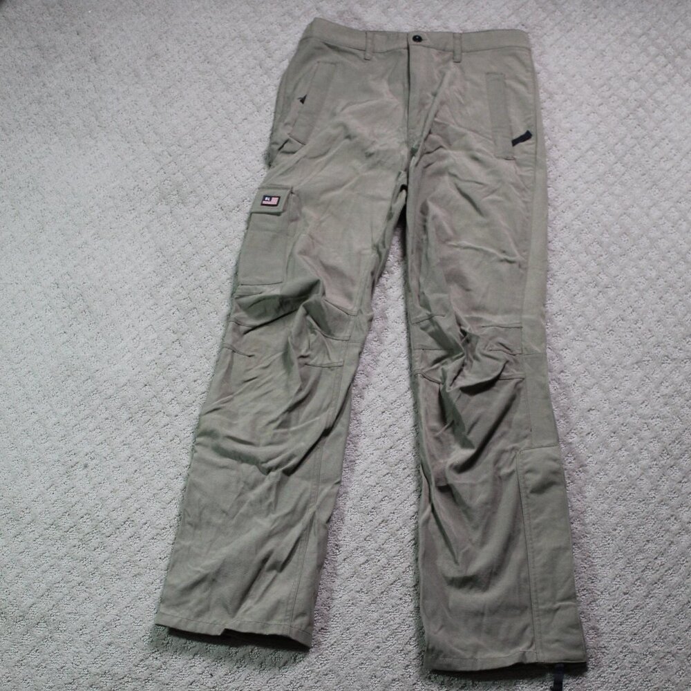 Vintage Polo Jeans Ralph Lauren Size 6 (tag 10)  Olive Green Nylon Canvas Pants